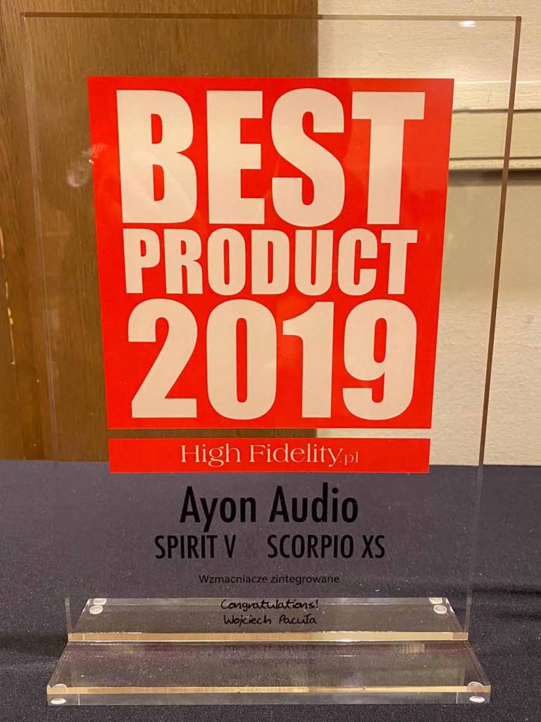 Ayon Spirit V & Ayon Scorpio xs High Fidelity Award